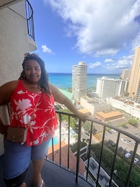 View from my partial ocean view room, balcony!