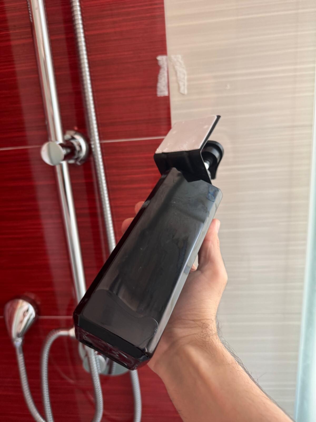 Broken shower door