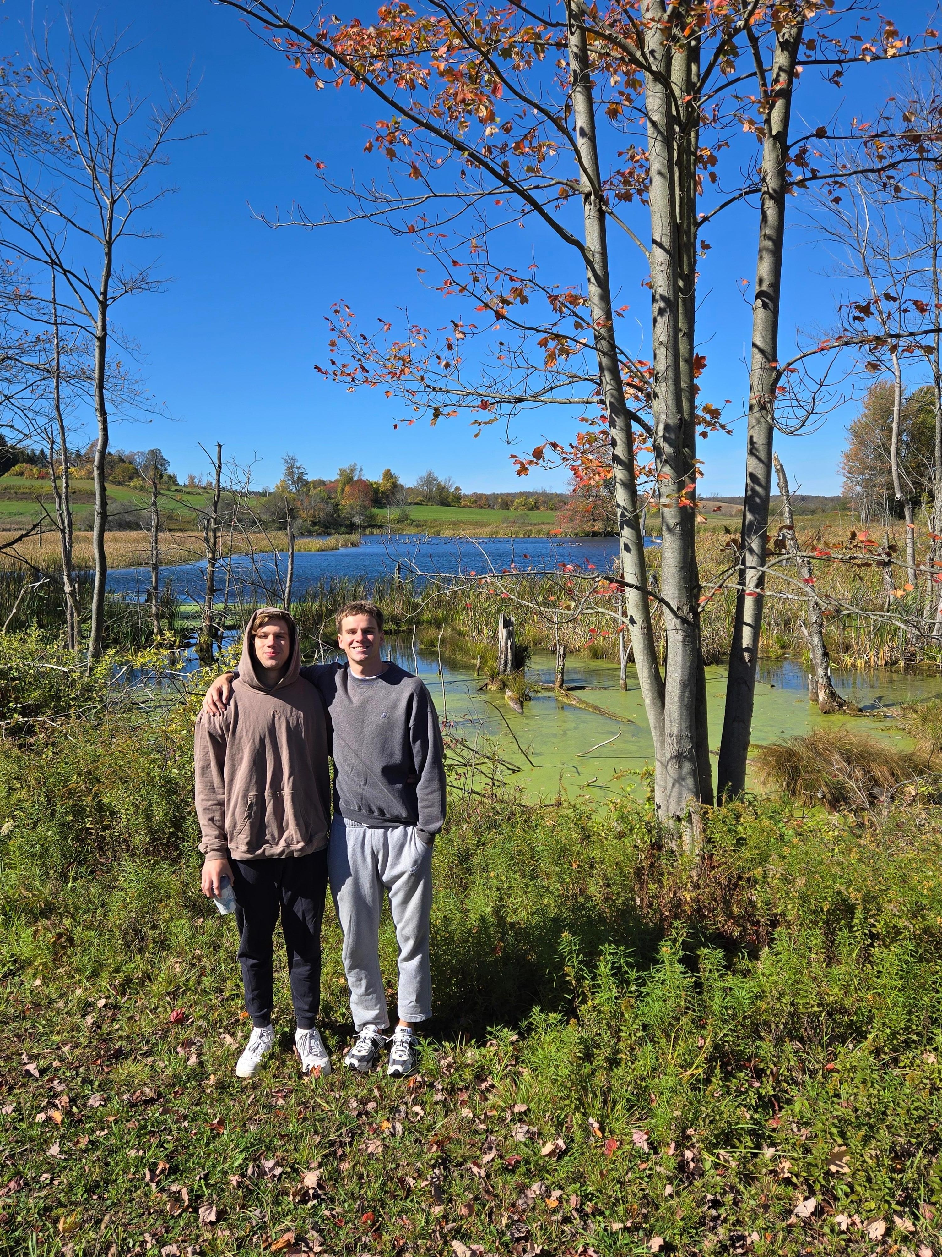 The lake on the property