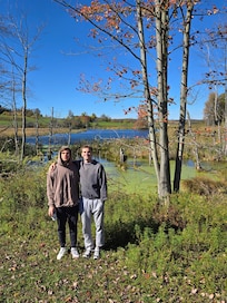 The lake on the property