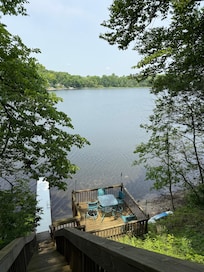 The view down to the lake.