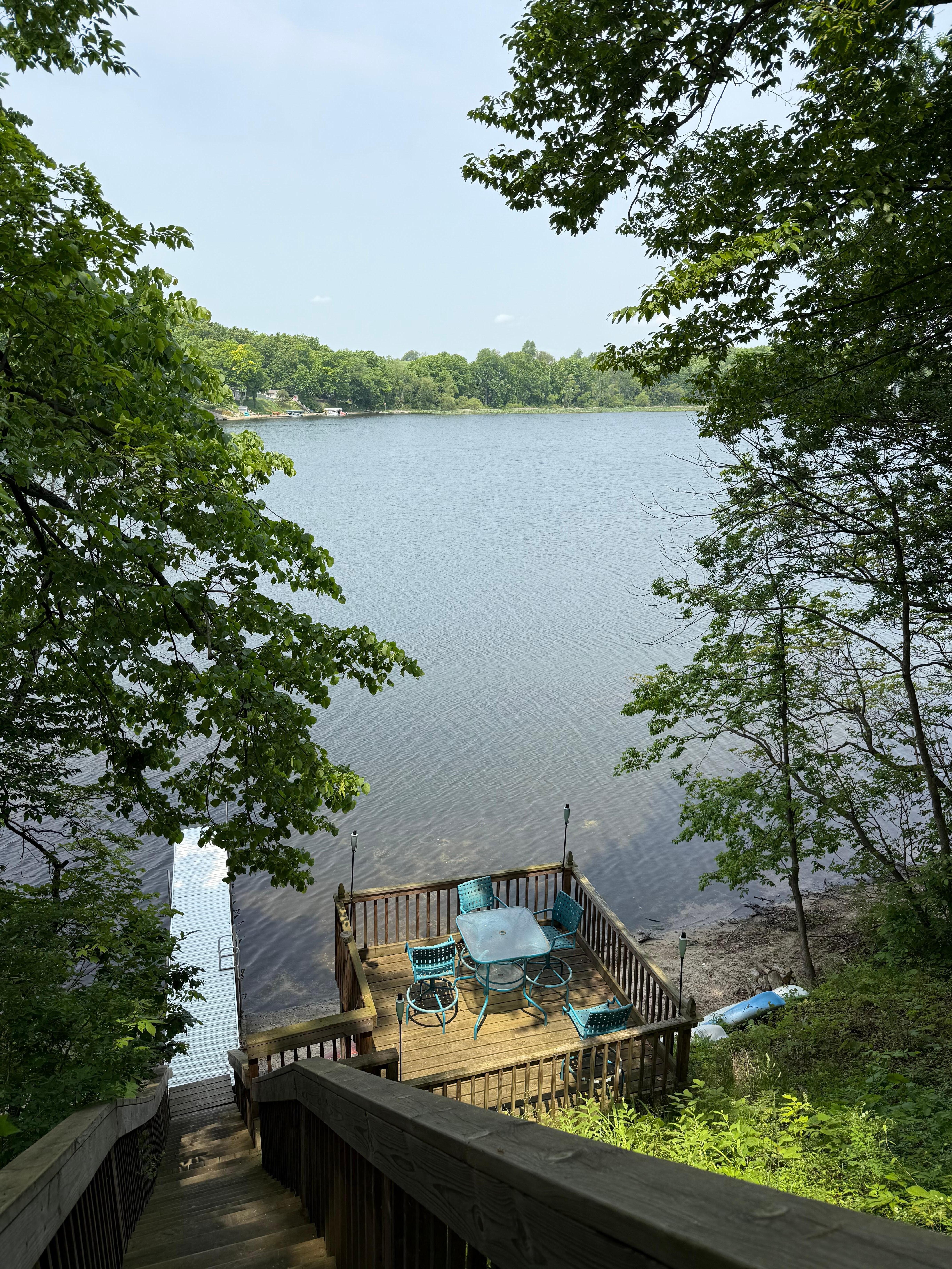 The view down to the lake.