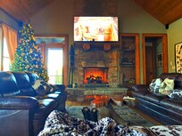 Relaxing in the living room