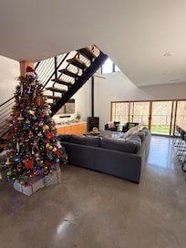 He even decorated for Christmas!