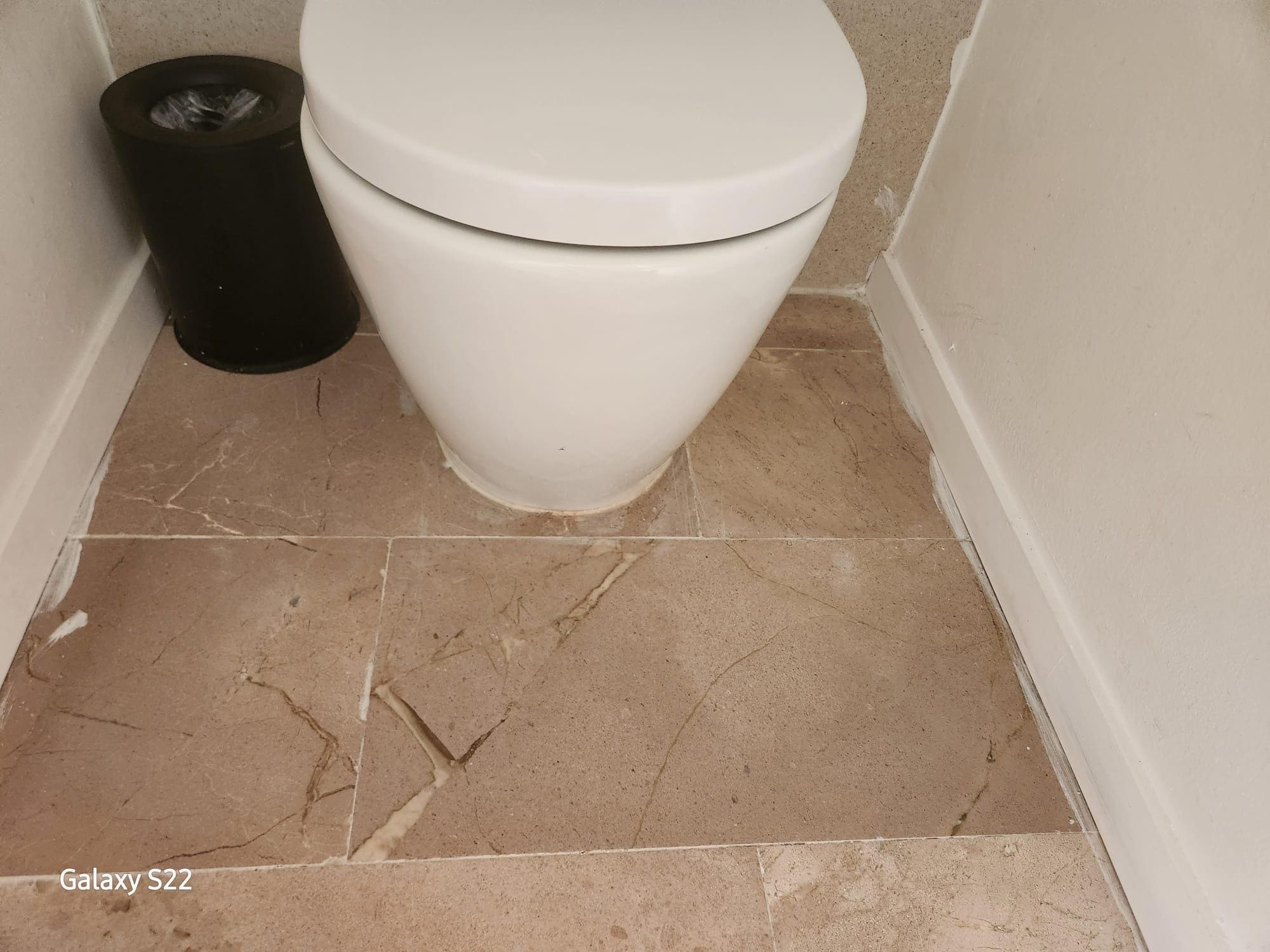 Paint on floor and walls