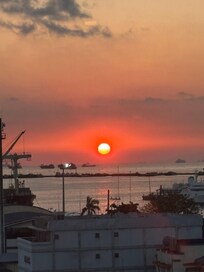 Sunset view from our room window.