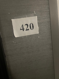 My door # was taped on the outside.