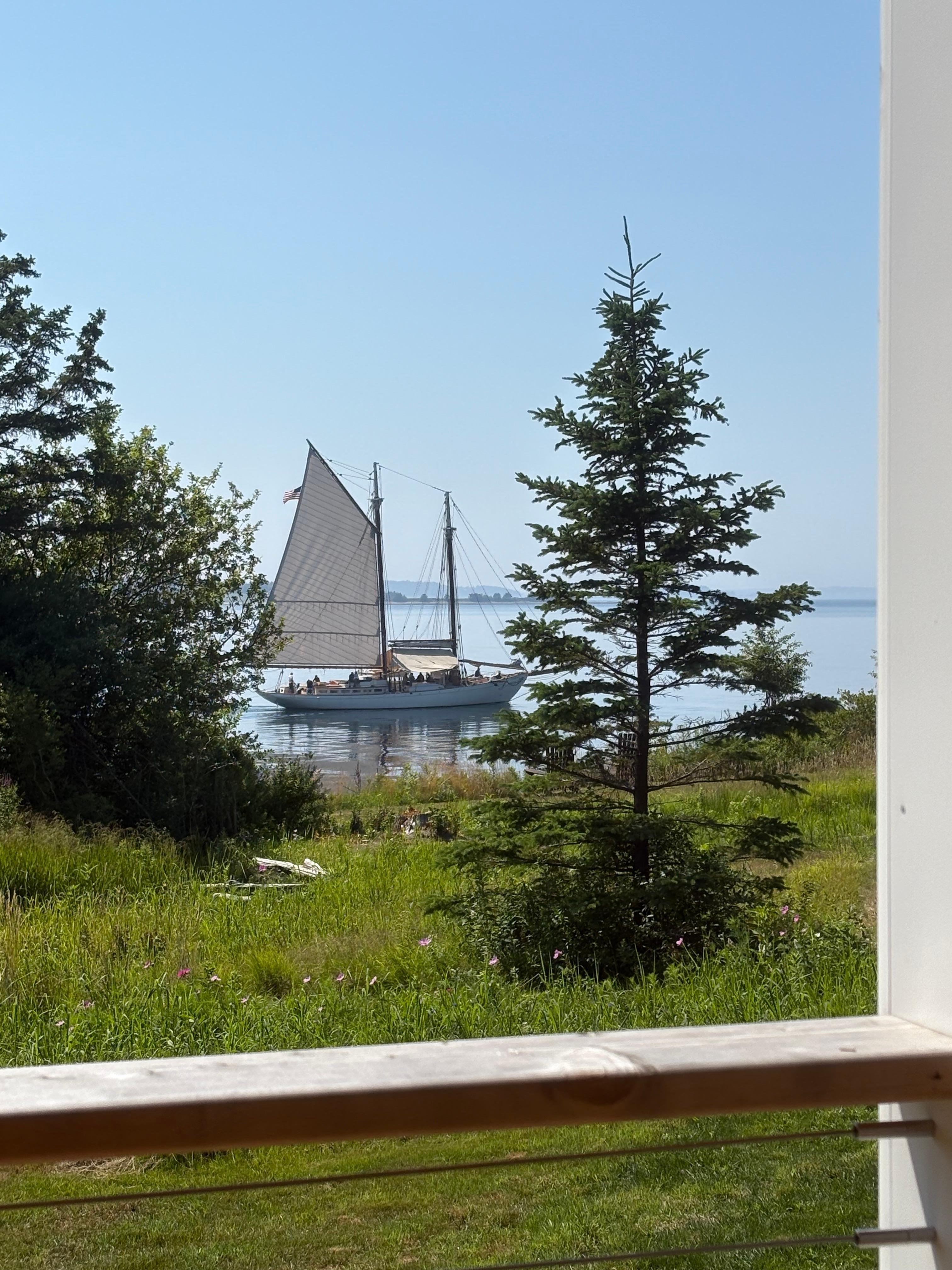 Expansive lawn and views
