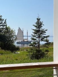 Expansive lawn and views