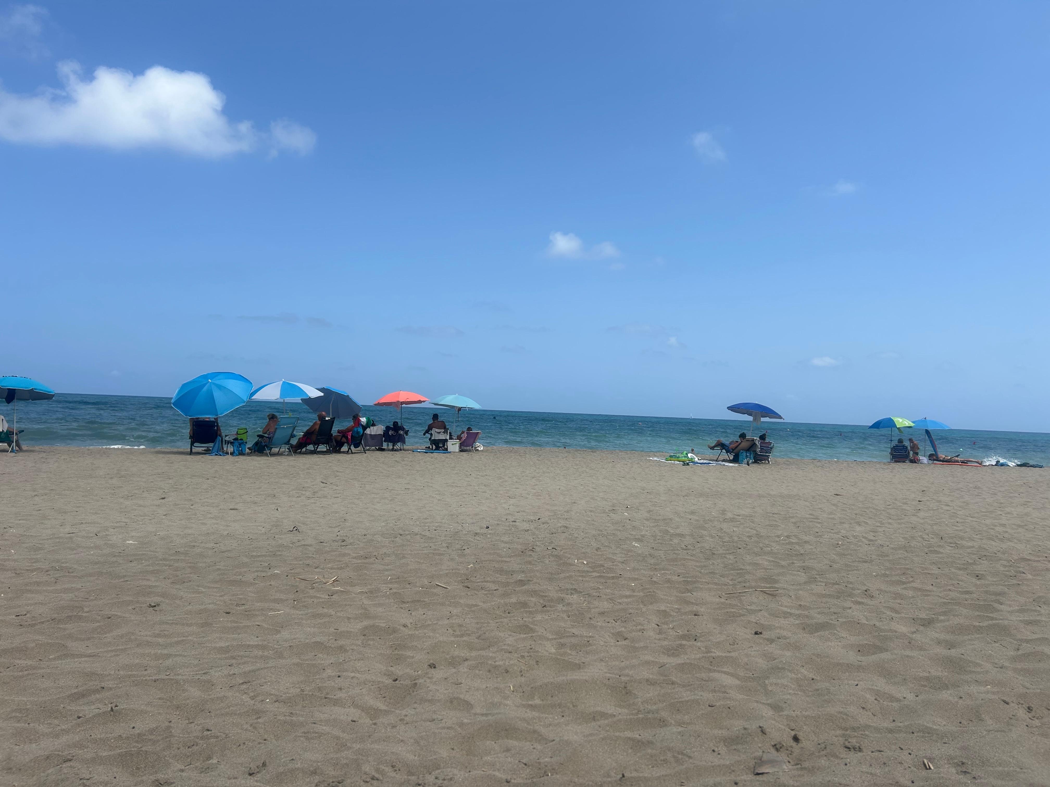 Lovely beach across the road. 