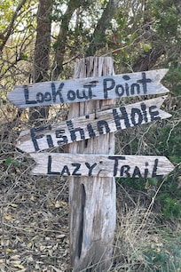 The trails behind the house.