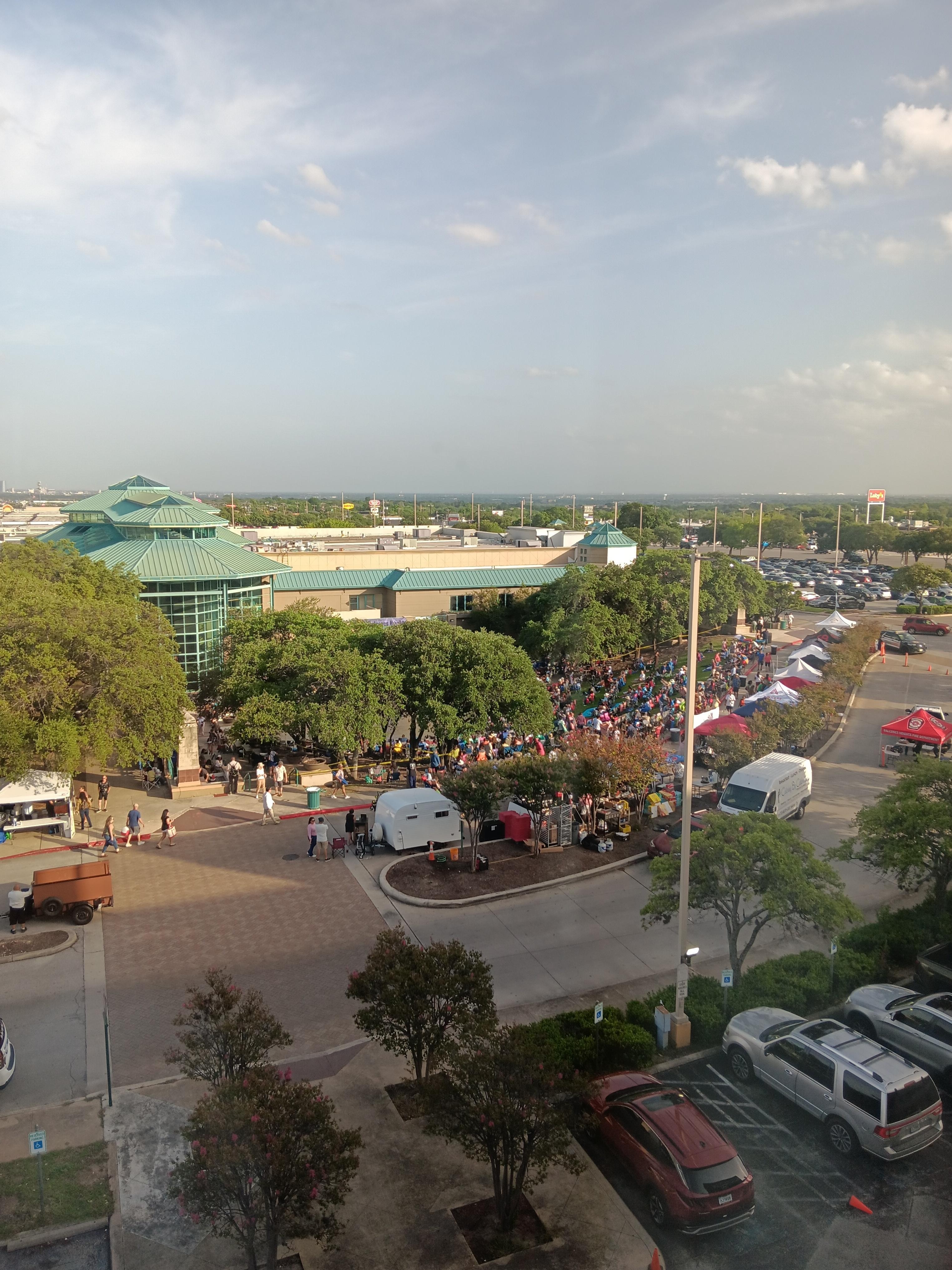 The view of the concert venue. 