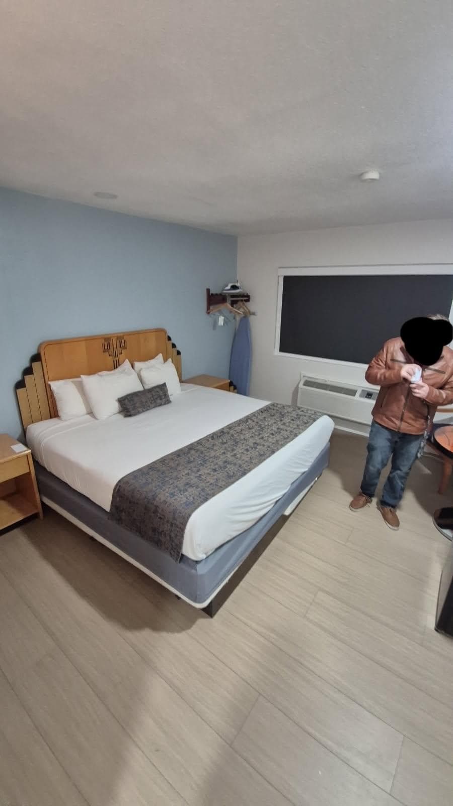 Our room. Looks better in this picture than up close. 