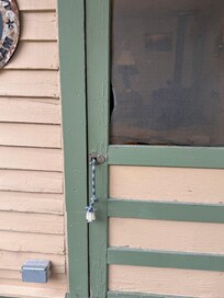 Rope in door as the handle