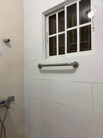 The bathroom shower