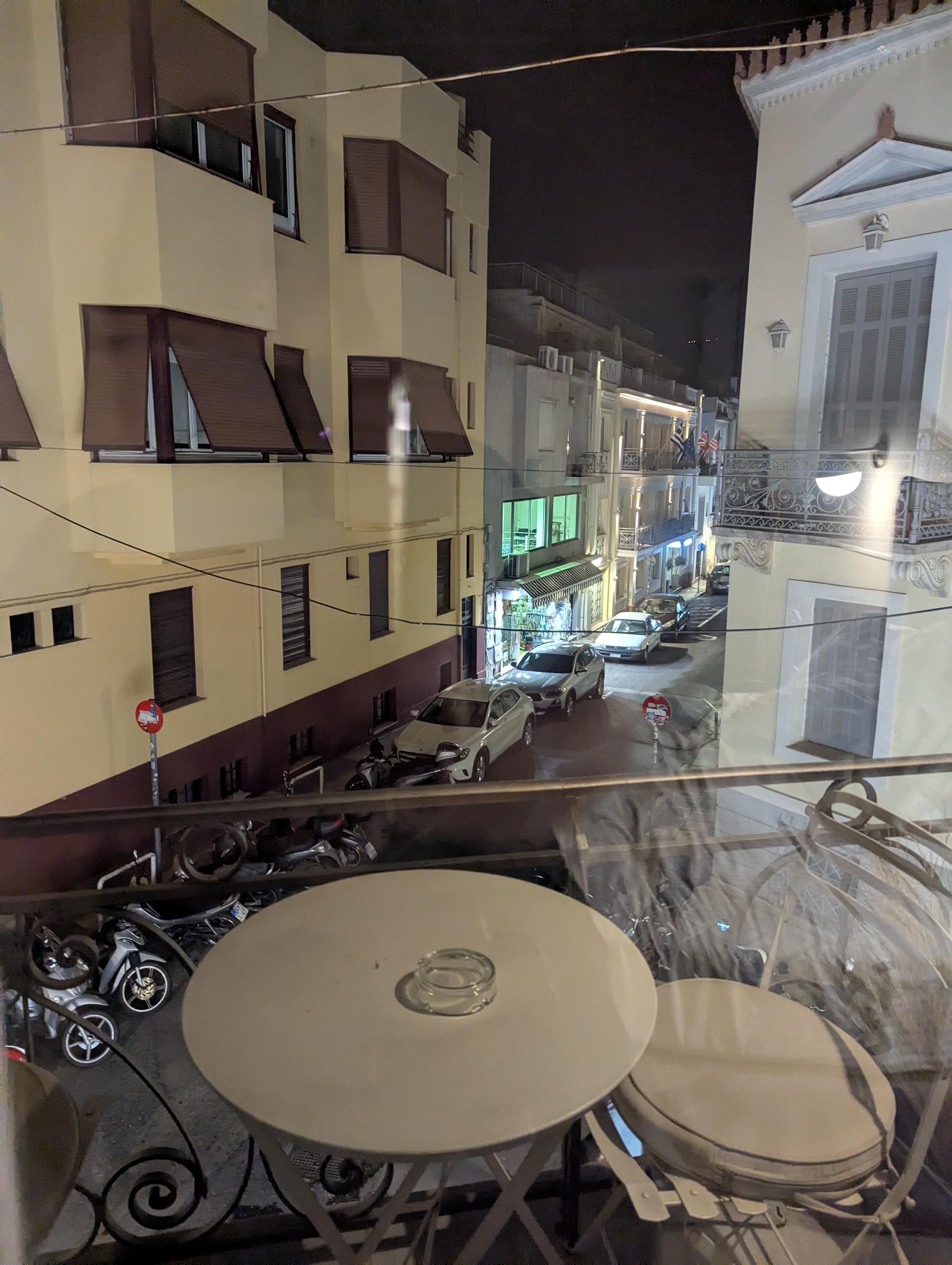 A view through through the balcony door 