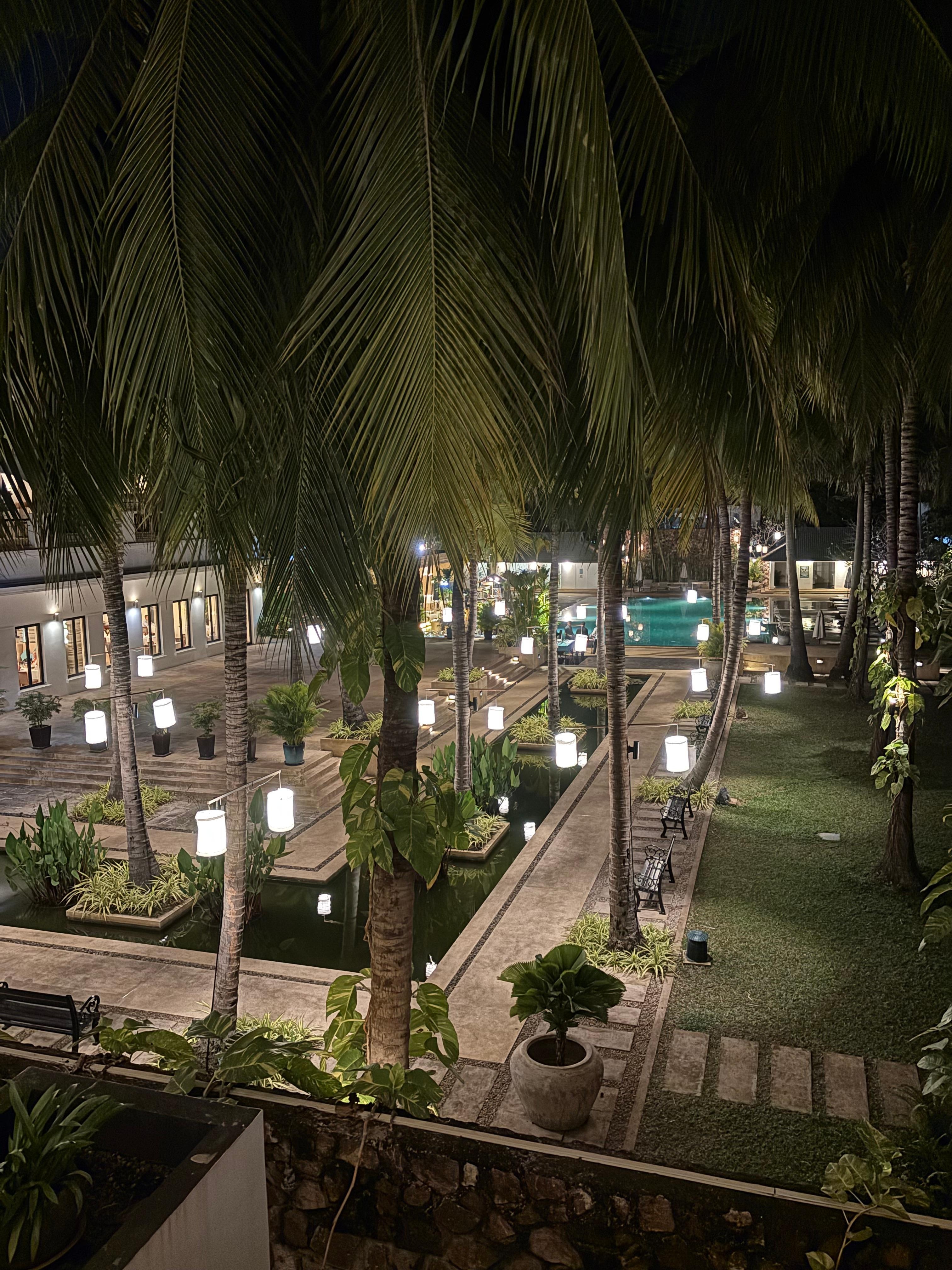 Nighttime view from our balcony. 