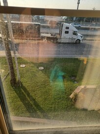 25 yards from my room to the interstate service rd. Bring ear plugs if you plan on staying. I won't ever again.