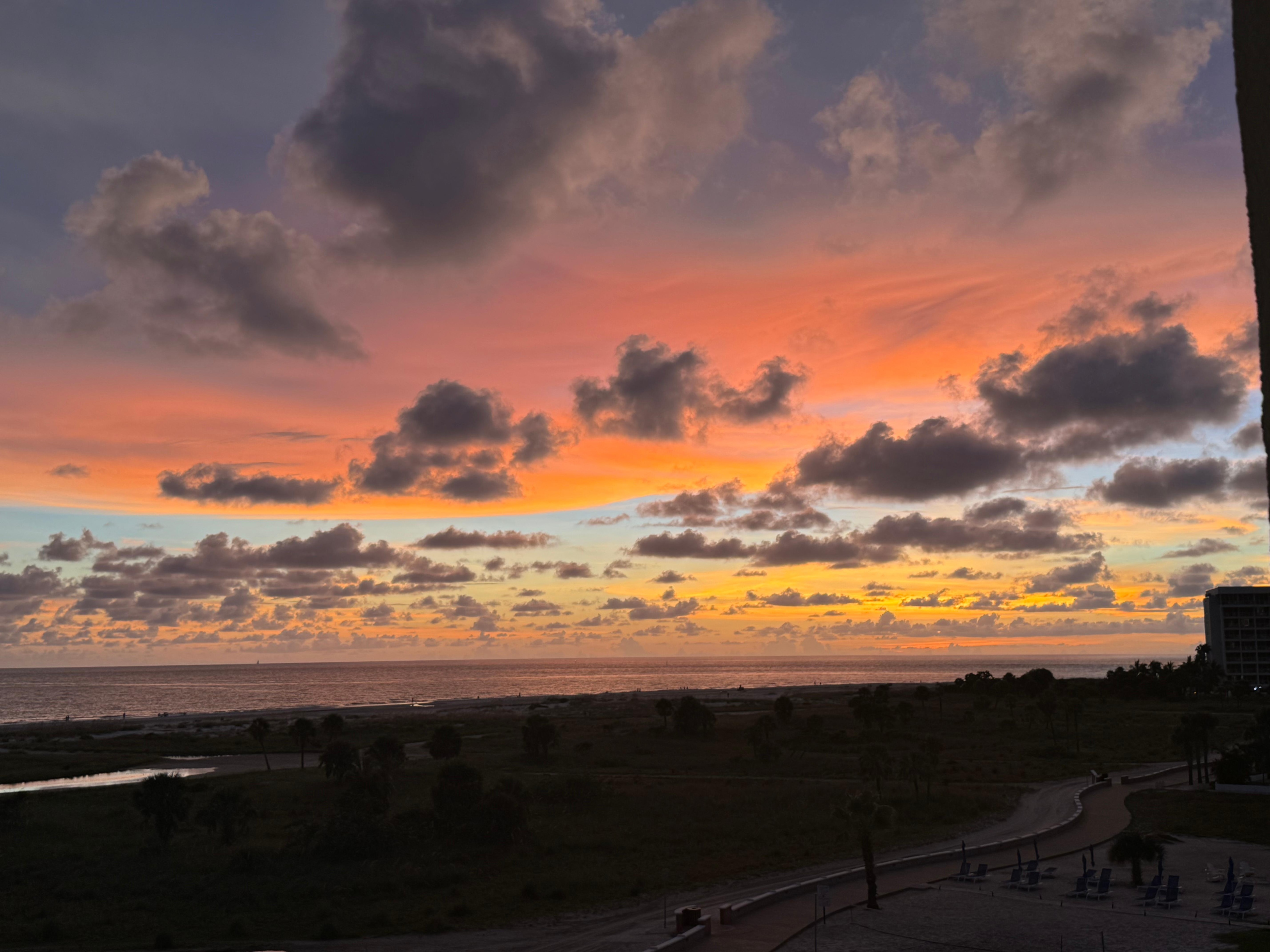 Sunset from the balcony