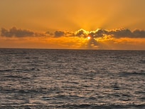 Beautiful sunset from pool.