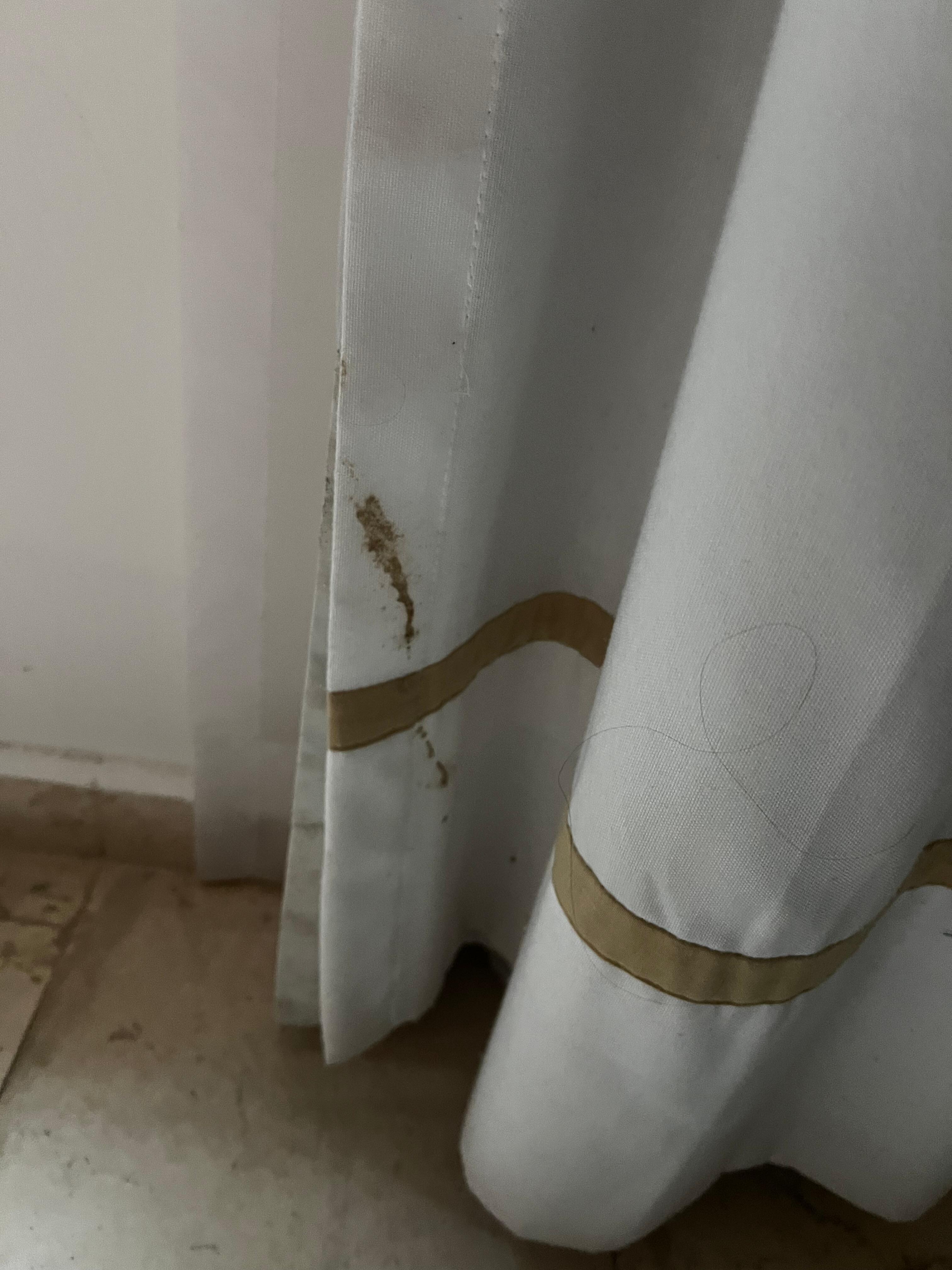 Most of the curtains for the bedroom are  stains