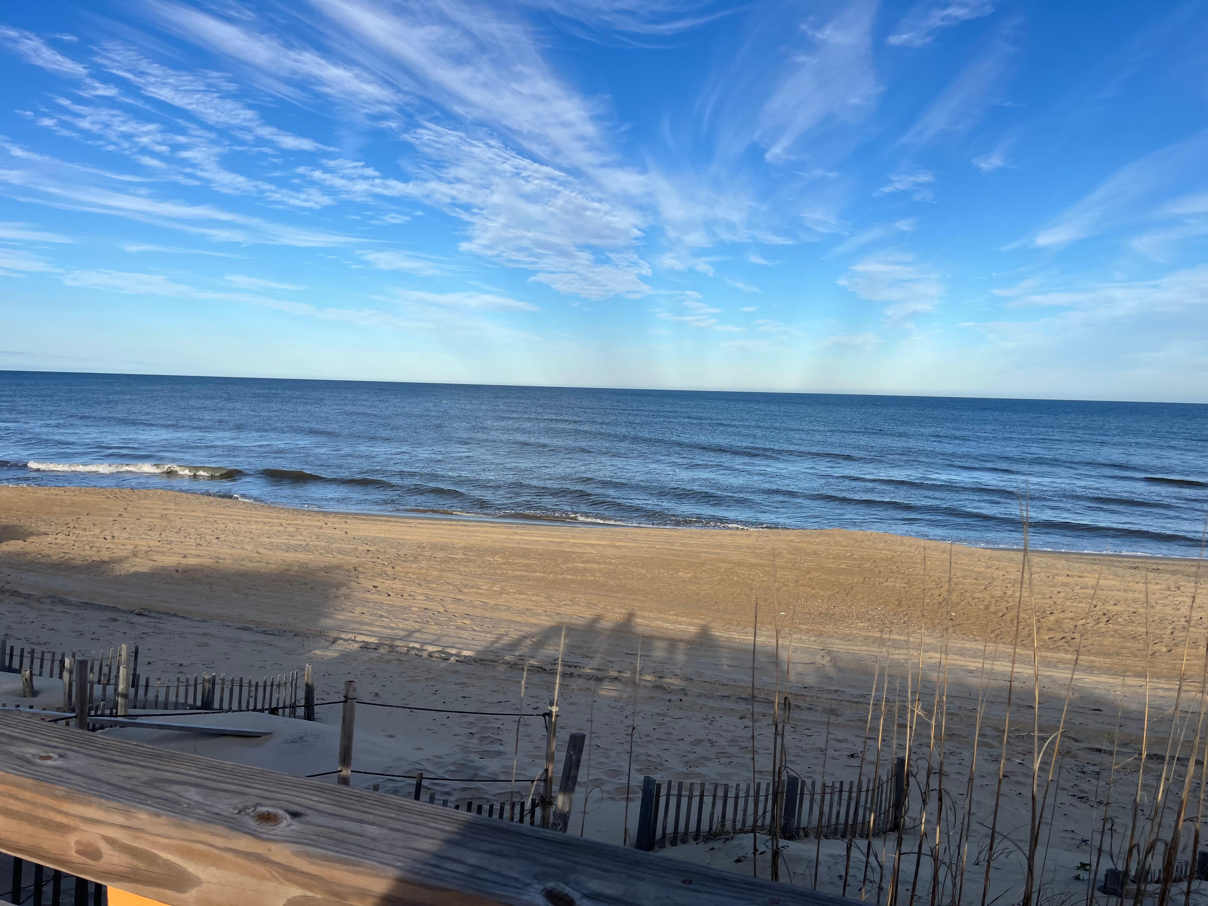 View from the boardwalk over the dunes. 