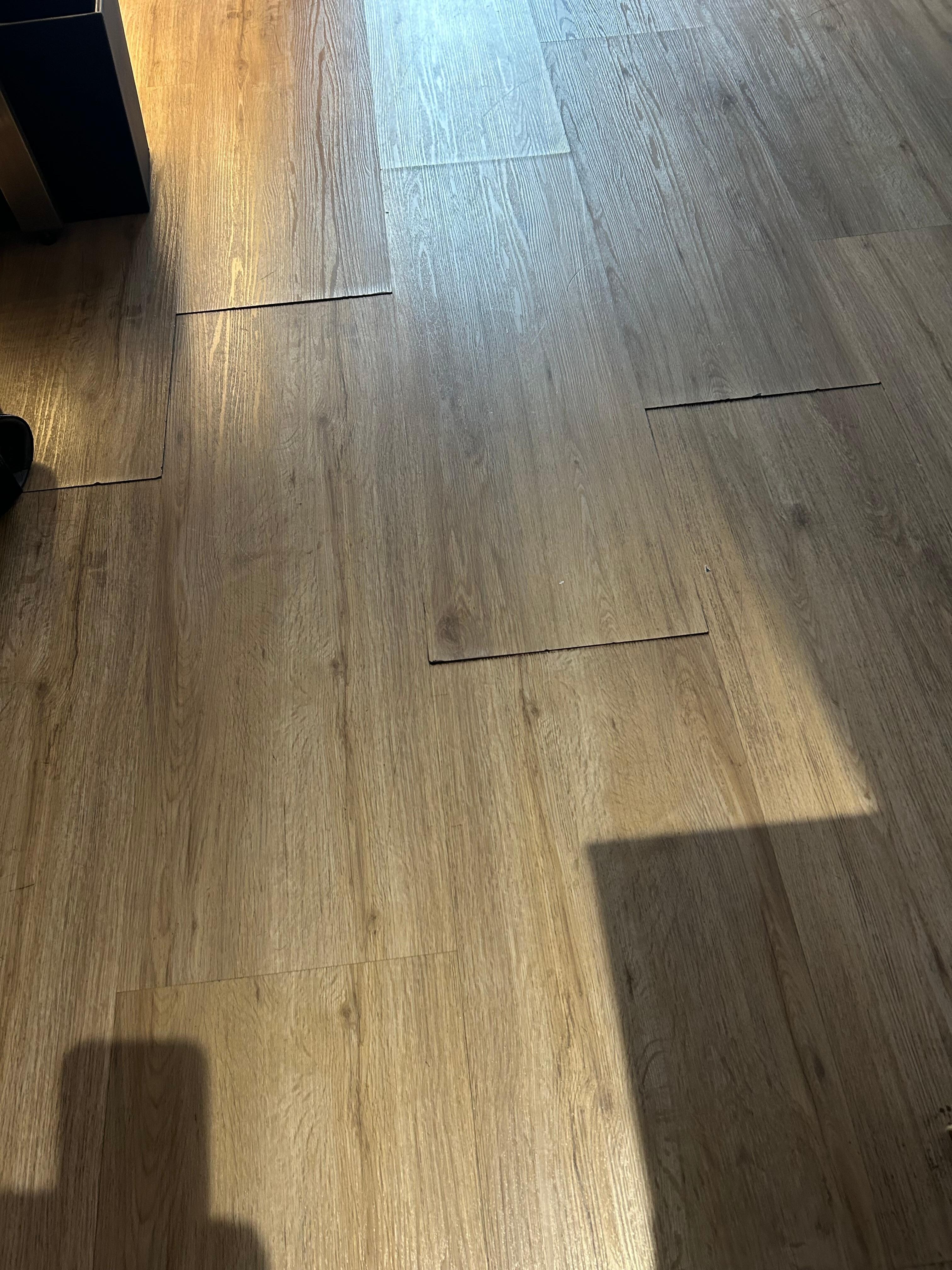 Vinyl plank floor.