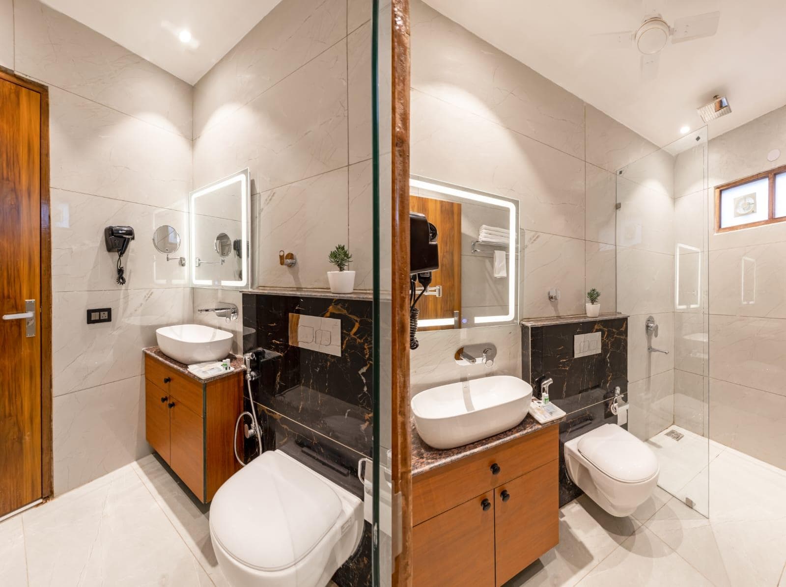 Neat and clean room and washroom 