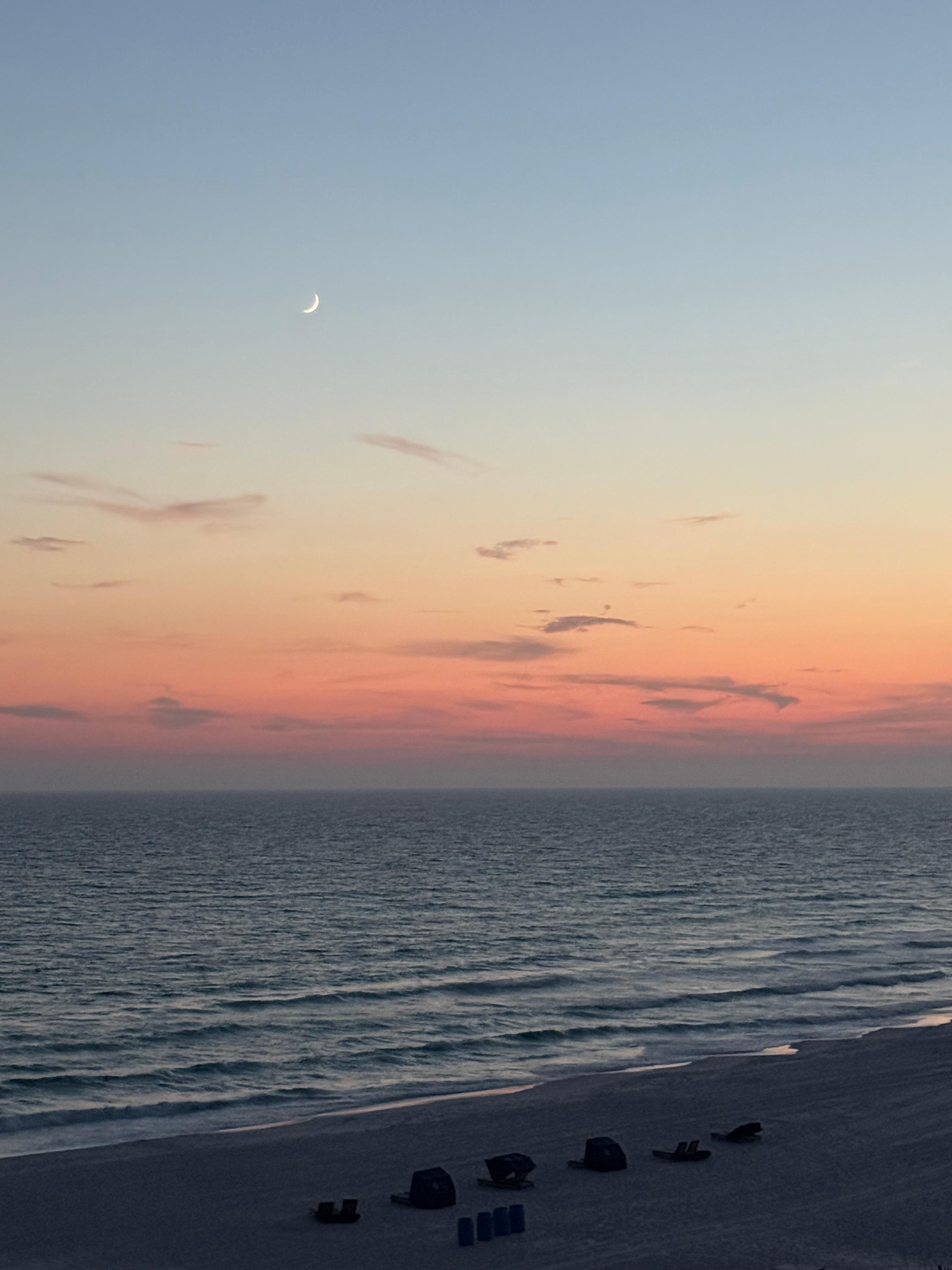 Beautiful sunset from the balcony