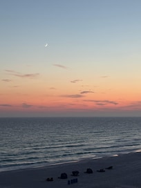 Beautiful sunset from the balcony