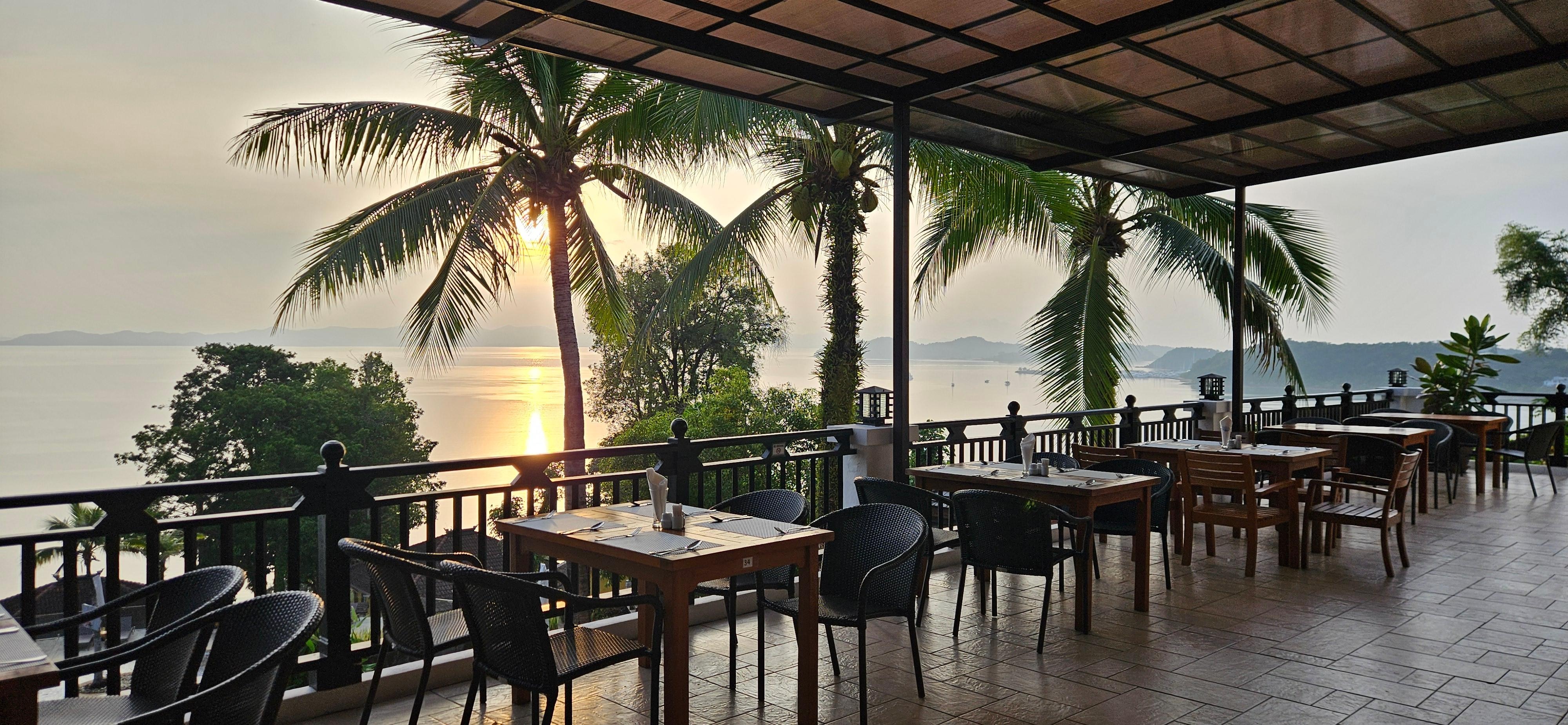 View from the restaurant balcony 