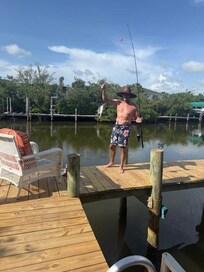 Fishing off the dock!