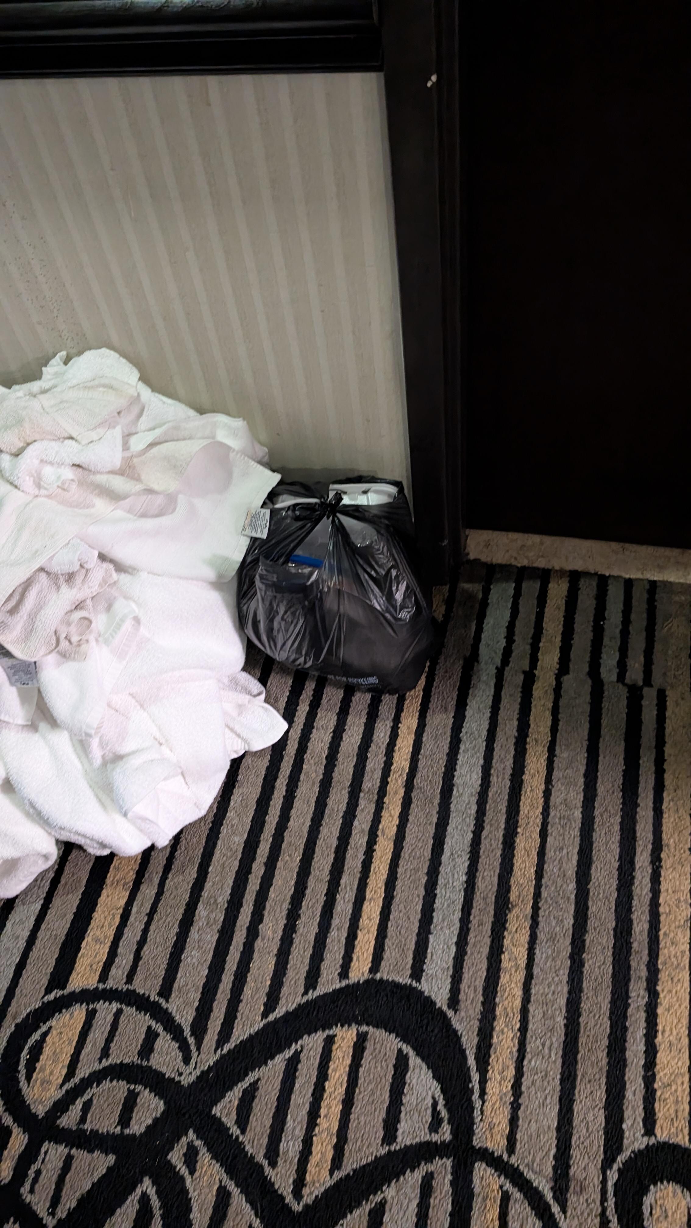 Trash left in the hallways