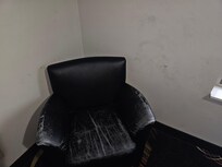 Disgusting chair and dirty wall