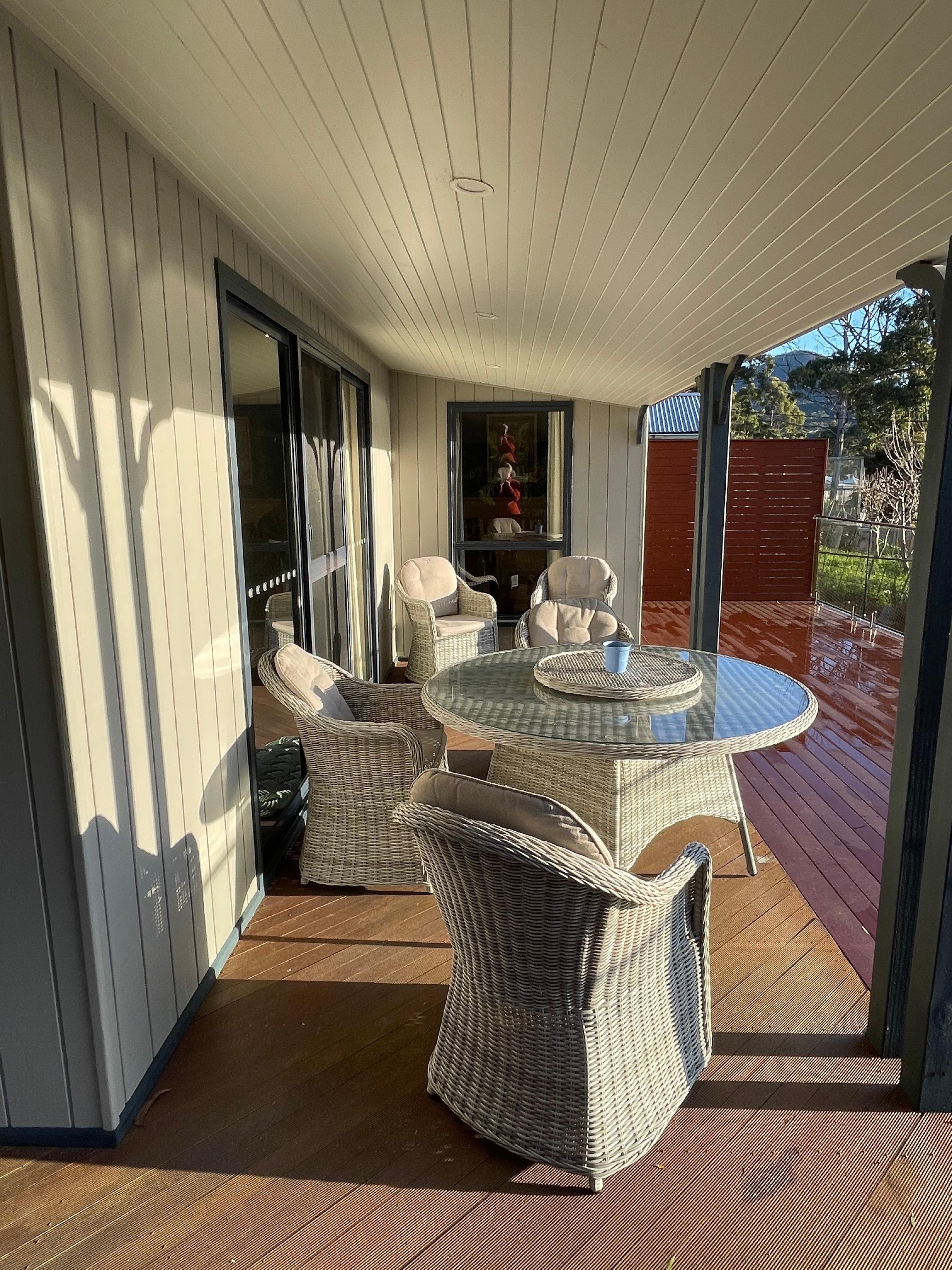 Front deck at sunset