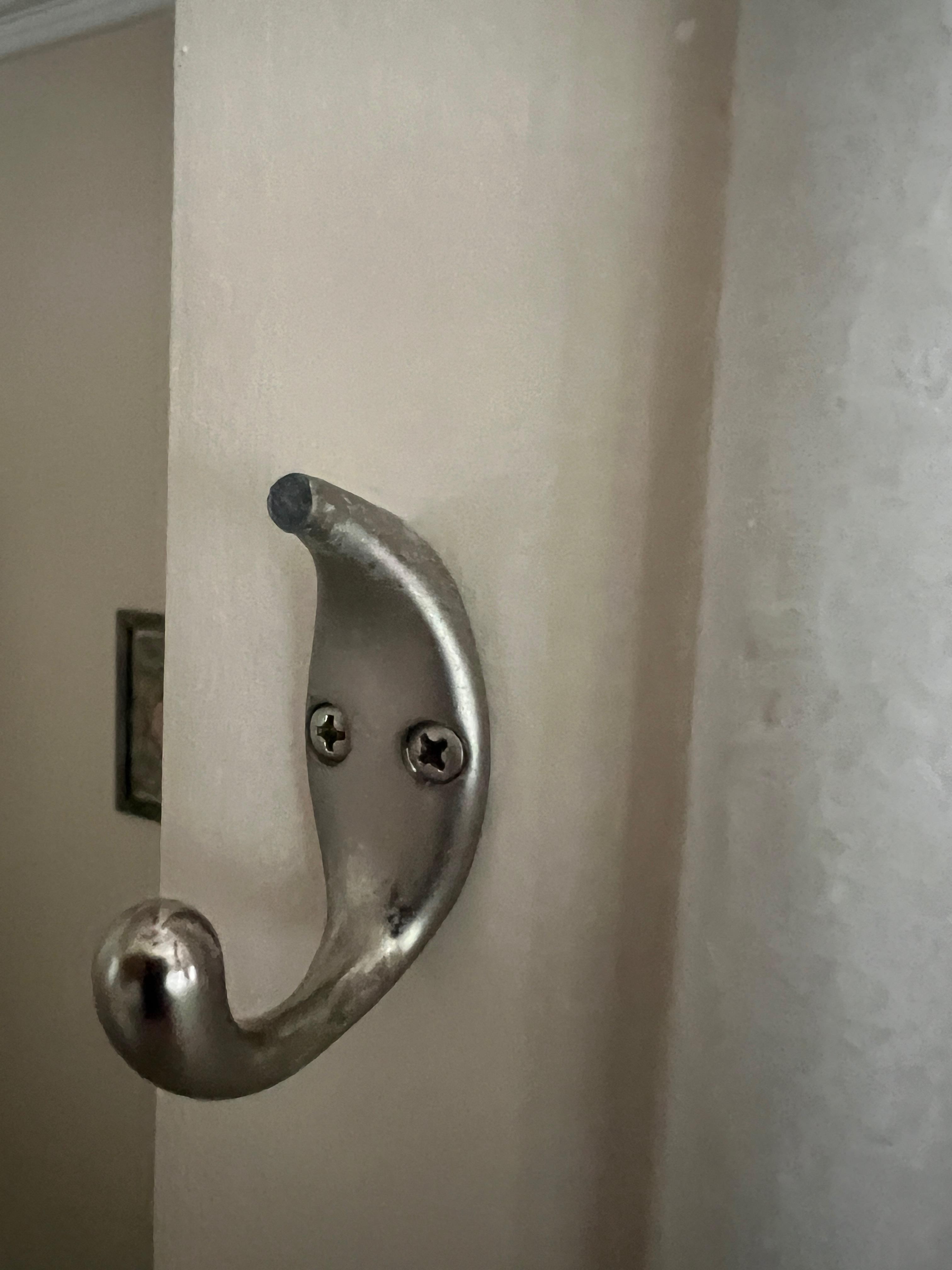 Broken bathroom hook