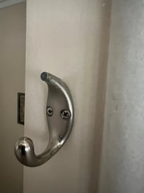 Broken bathroom hook