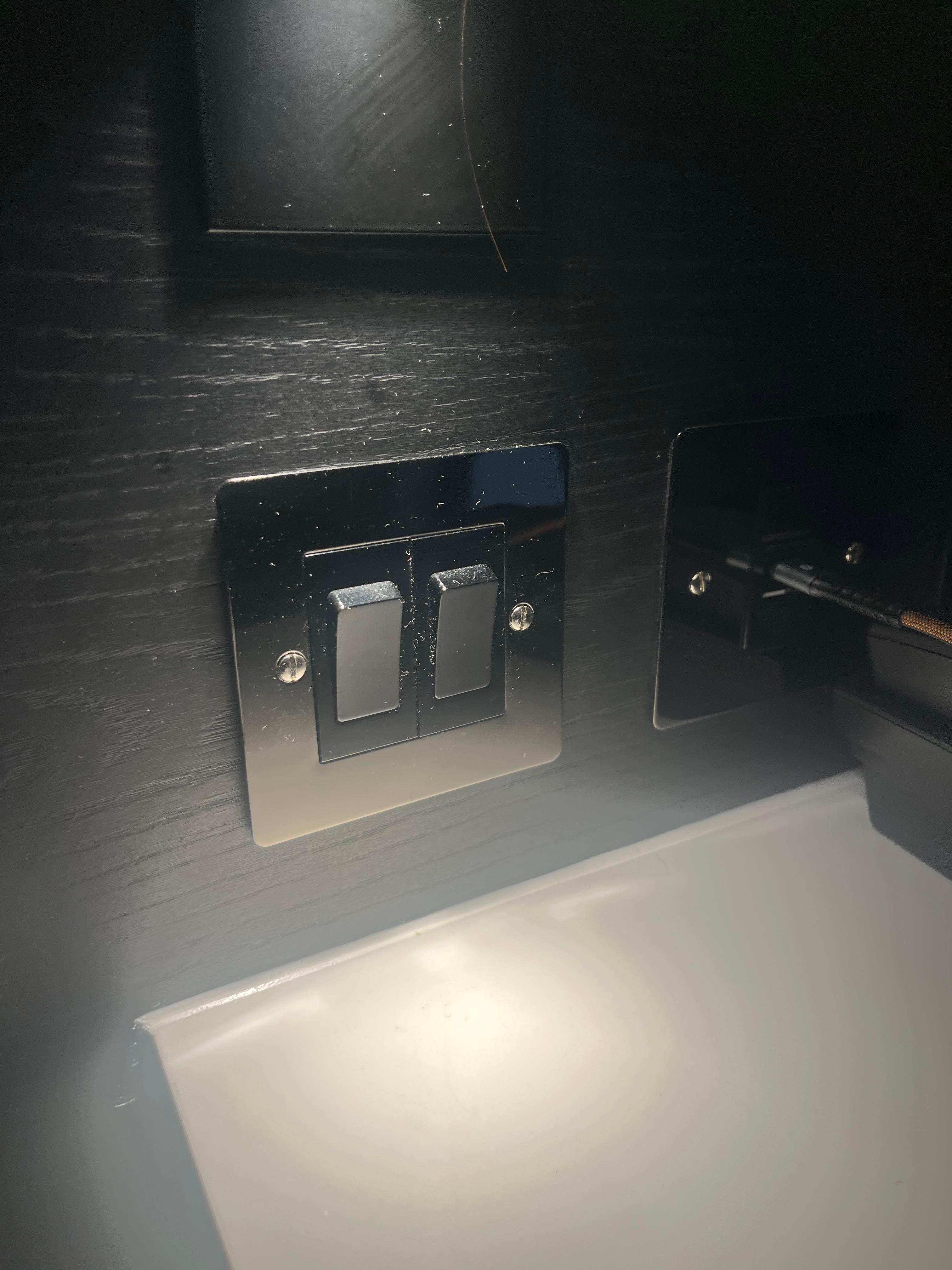 Super dusty around the light switch!