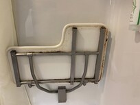 Under side of bath bench