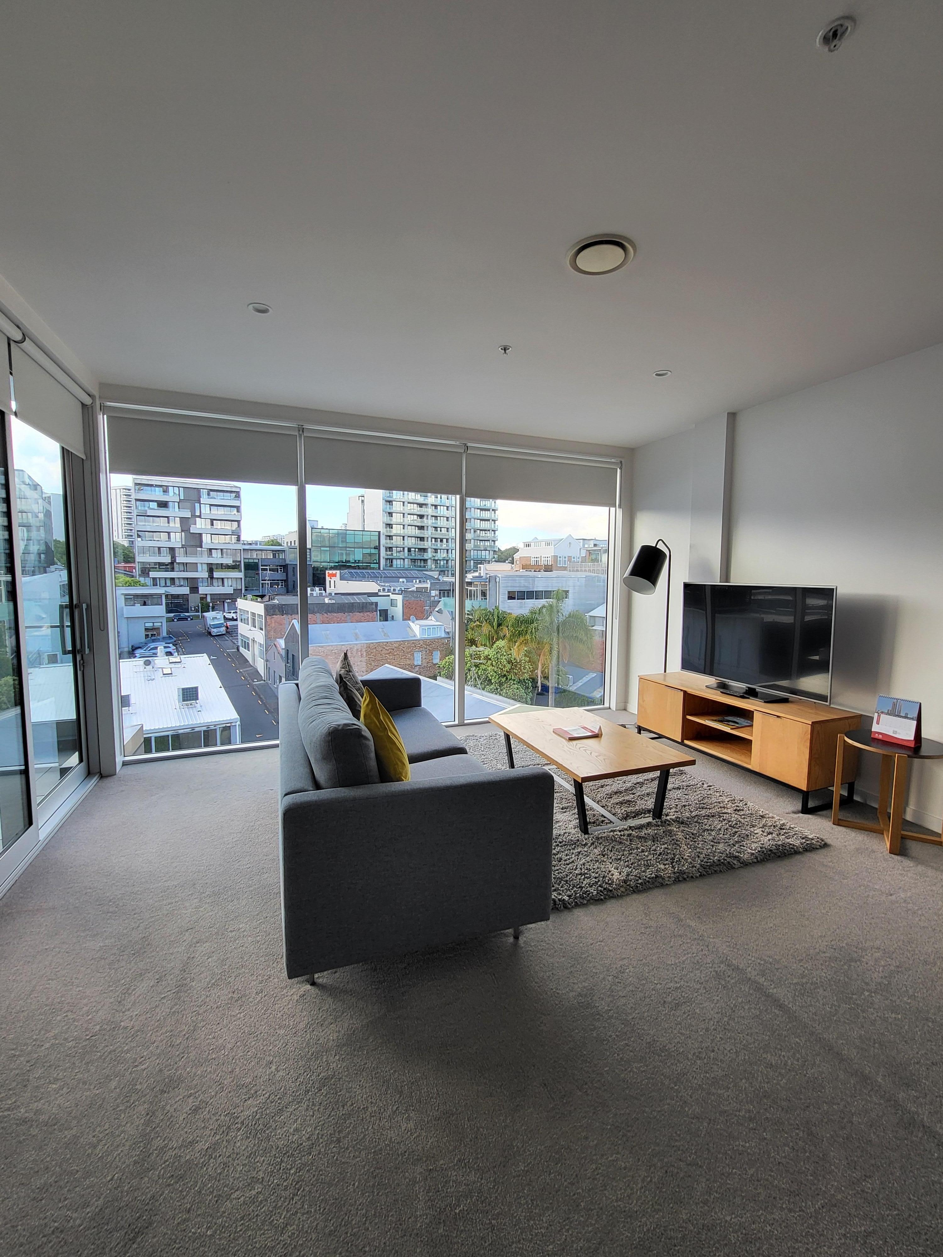 The living room is bright. 