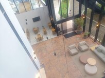 View from my room door to reception