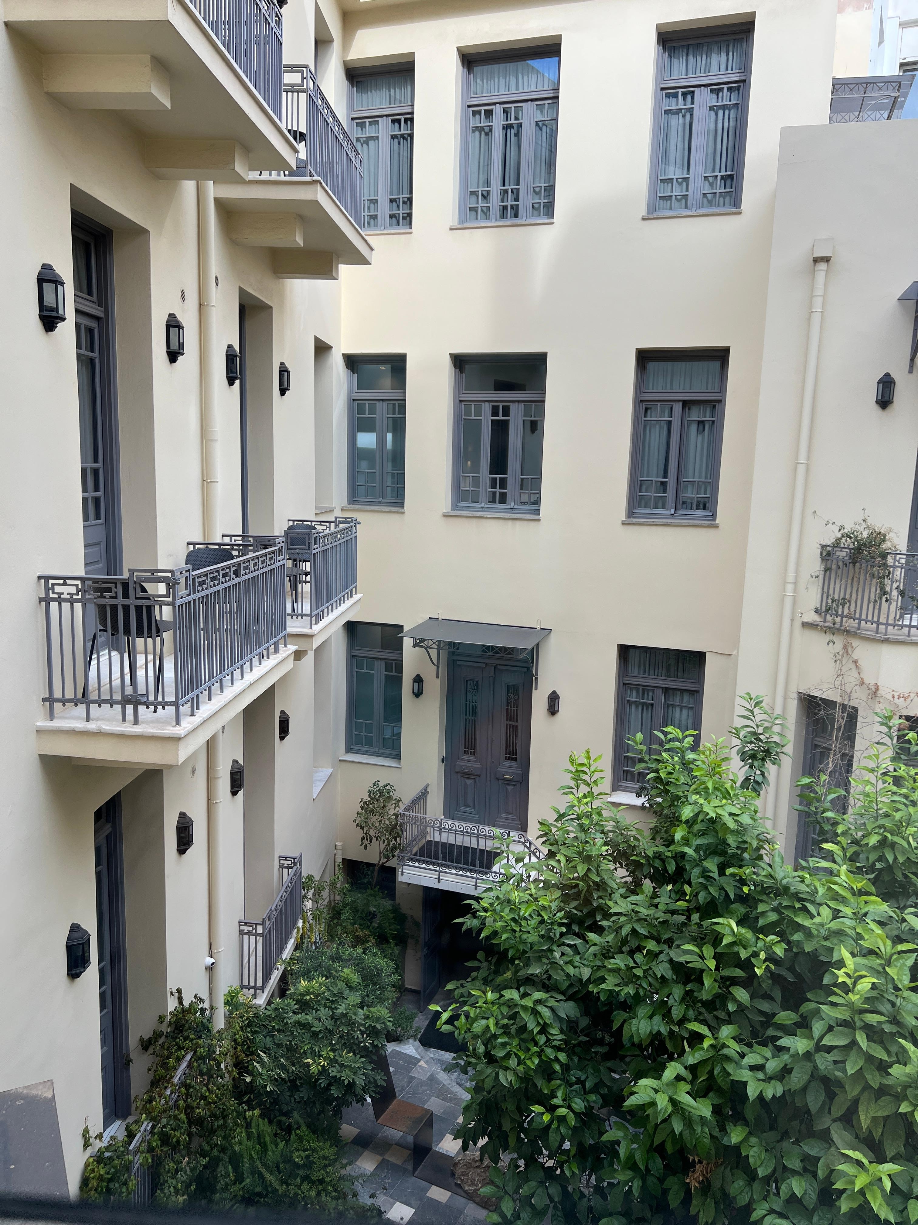 The inn’s courtyard 