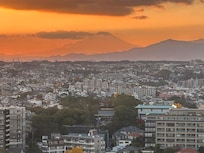 山側の部屋からは天気が良いと富士山が見えます。