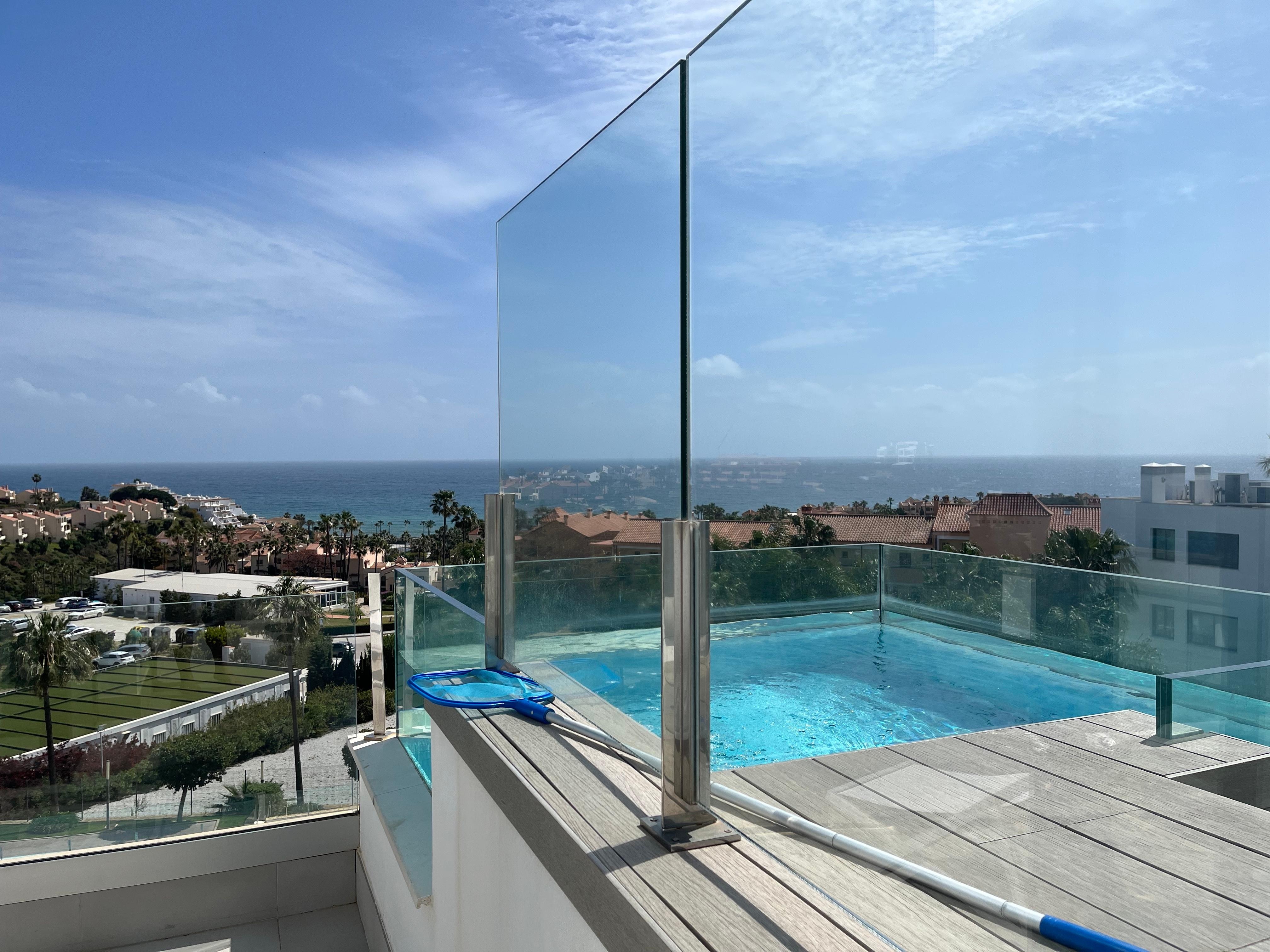 View from unit C24 at 2nd floor. Pool is not heated, so stay here from April at the earliest.