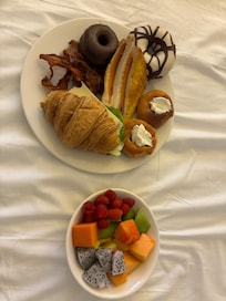 Breakfast buffet food