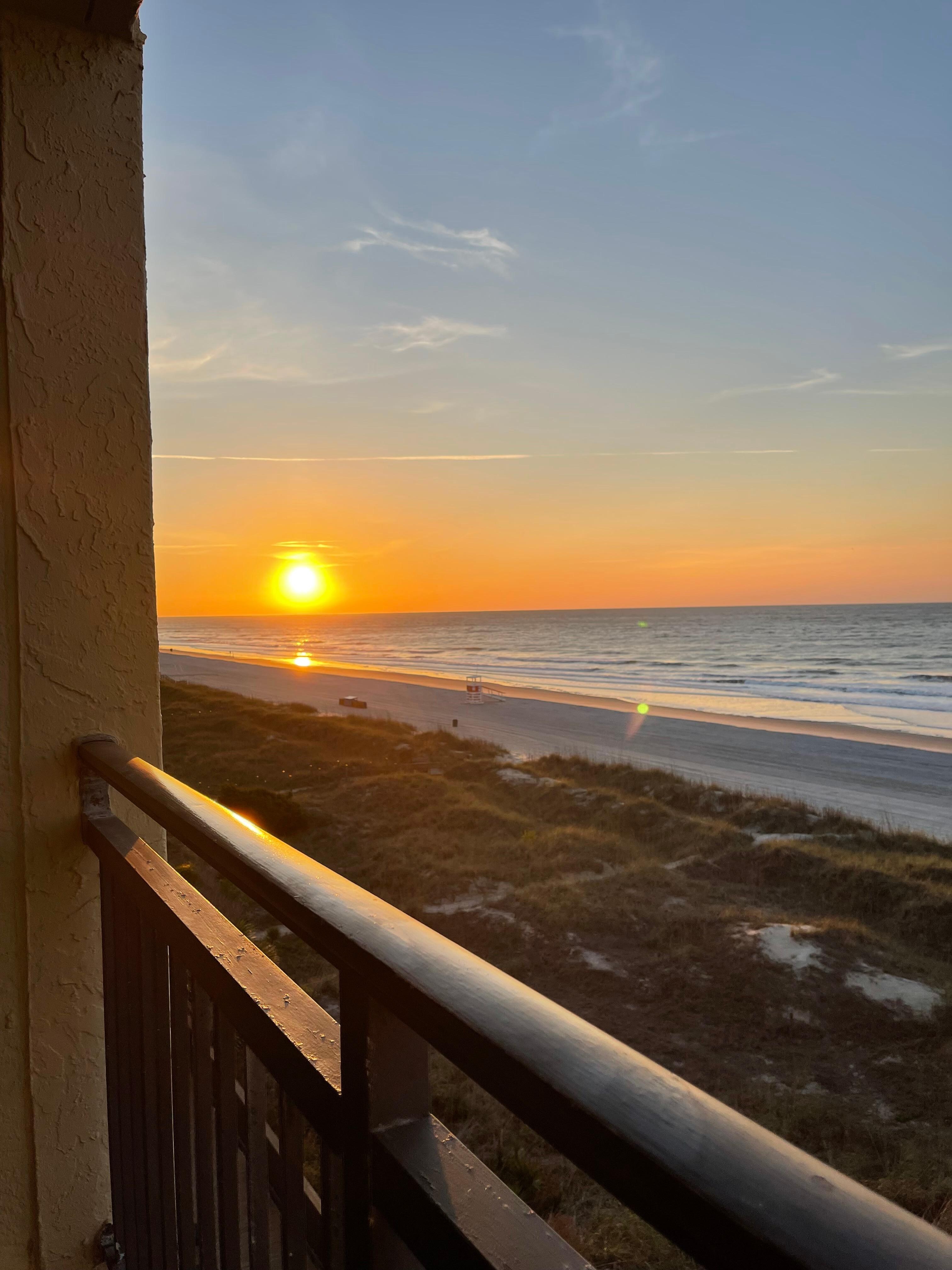 Sunrise from balcony.