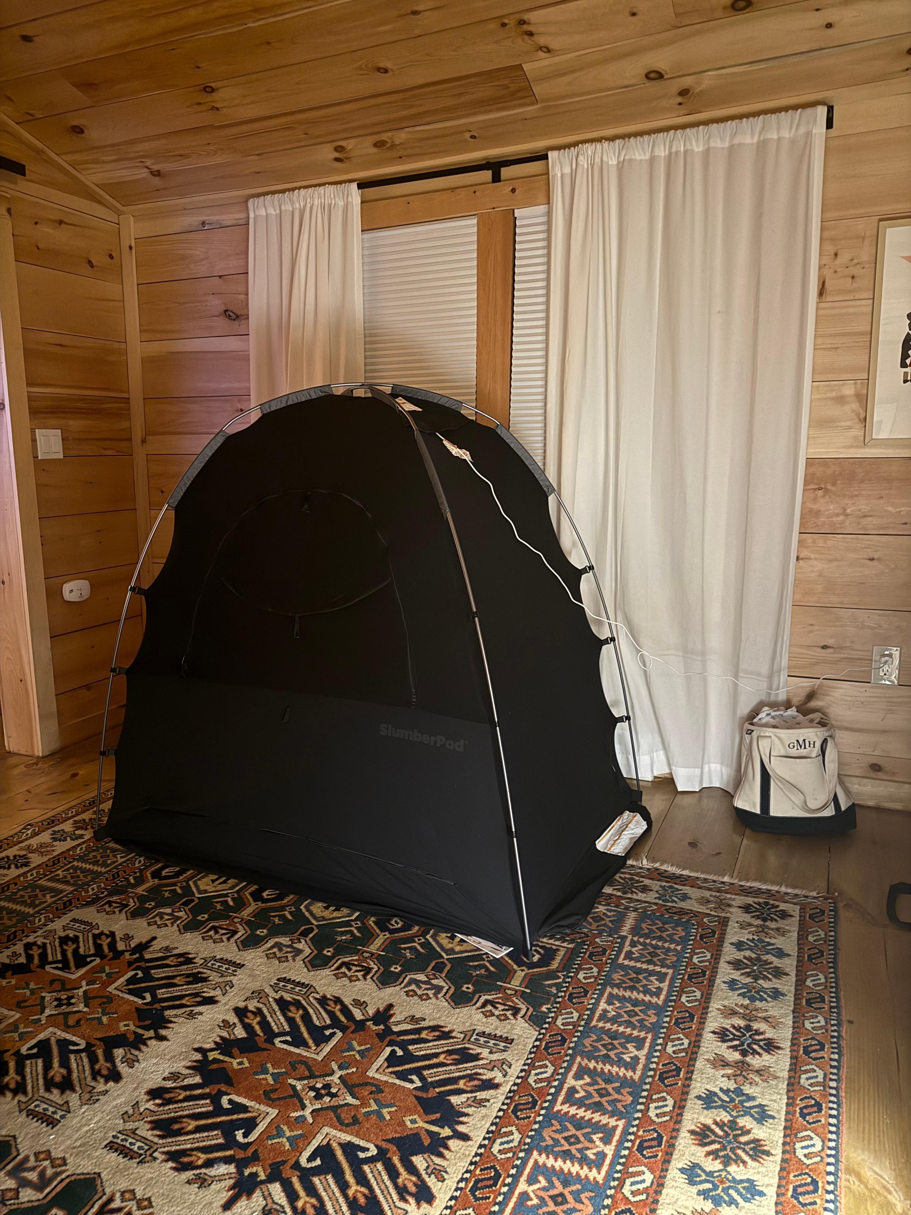 Plenty of room for a pack and play / slumber pod in bedroom 