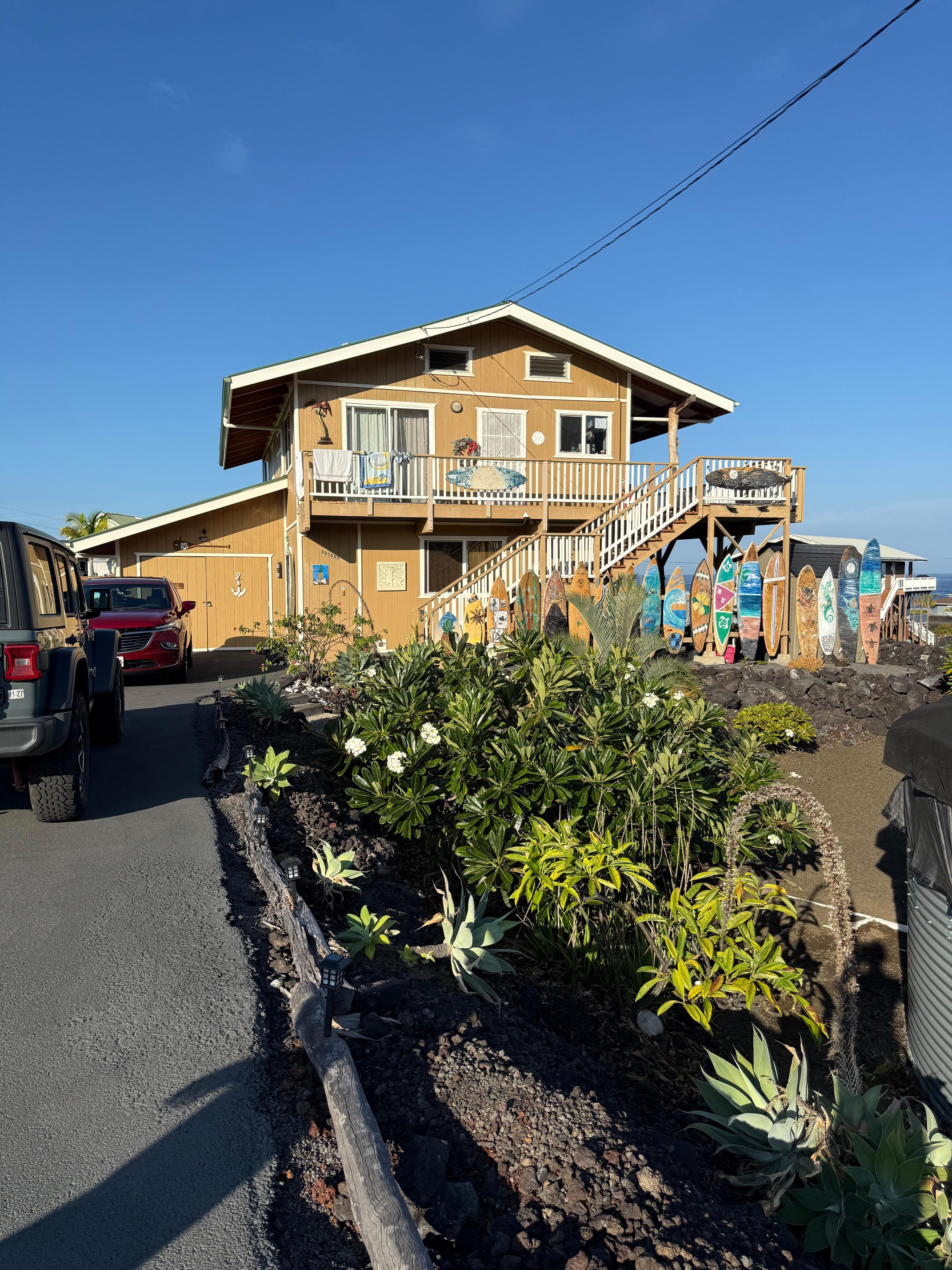 Front view of the house