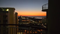 Beautiful evening view looking west from the balcony l