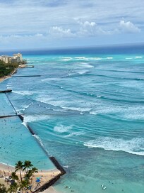 View from our room on 35th floor - beautiful daytime view (August 2025)